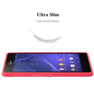 Skal Sony Xperia T3 Fodral Case (Röd)