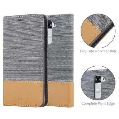 LG K7 2016 Plånboksfodral Skal (Grå)