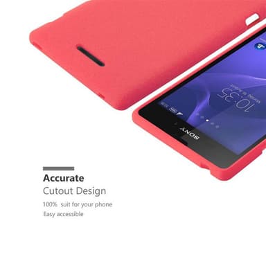 Skal Sony Xperia T3 Fodral Case (Röd)