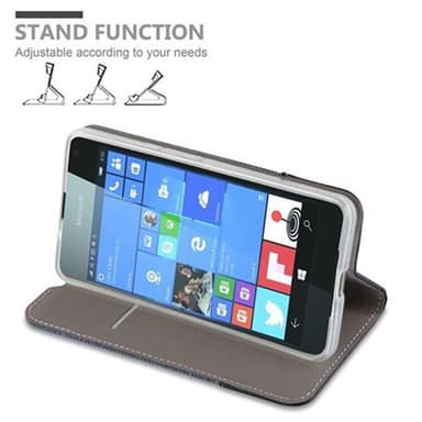 Nokia Lumia 650 Plånboksfodral Skal (Blå)