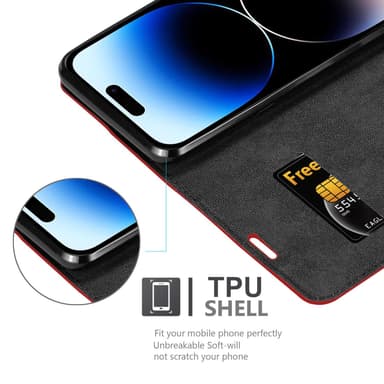 iPhone 14 PRO MAX Skal Fodral Case (Röd)