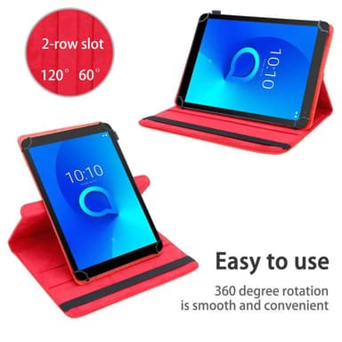 Alcatel 3T (10 tum) Skal Fodral Case (Röd)