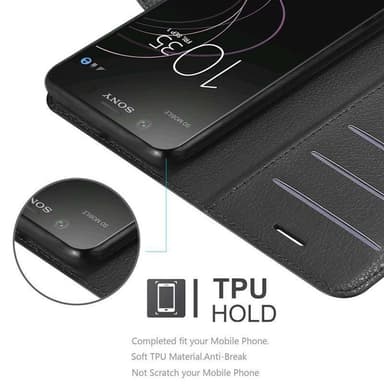 Sony Xperia XZ1 COMPACT Plånboksfodral Skal (Svart)