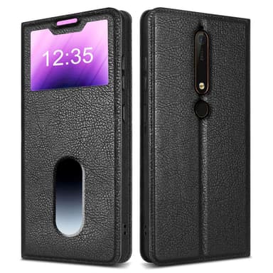 Nokia 6,1 Plånboksfodral Skal (Svart)
