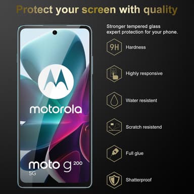Motorola MOTO G200 5G 3x Skyddsglas Skyddsfilm