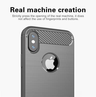 iPhone XS MAX Skal Fodral Case (Grå)