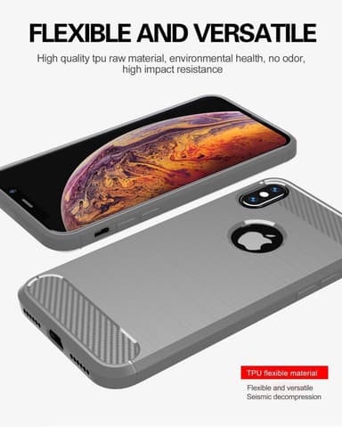 iPhone XS MAX Skal Fodral Case (Grå)