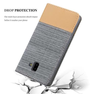 Samsung Galaxy J6 PLUS Plånboksfodral Skal (Grå)