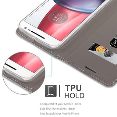 Motorola MOTO G4 / G4 PLUS Plånboksfodral Skal (Grå)