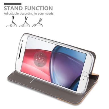 Motorola MOTO G4 / G4 PLUS Plånboksfodral Skal (Grå)