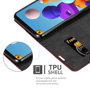Samsung Galaxy A21s Skal Fodral Case (Röd)