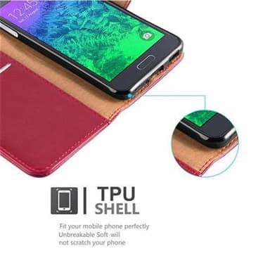 Samsung Galaxy ALPHA Plånboksfodral Skal (Röd)