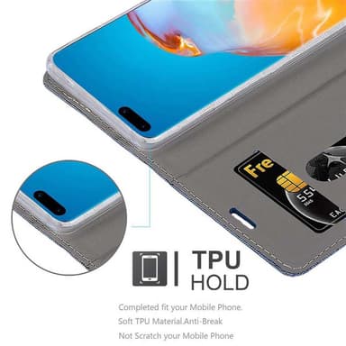 Huawei P40 PRO / P40 PRO+ Plånboksfodral Skal (Blå)