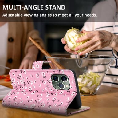 iPhone 11 PRO Plånboksfodral Skal (Rosa)