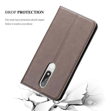 Nokia 5.1 PLUS / X5 Skal Fodral Case (Brun)