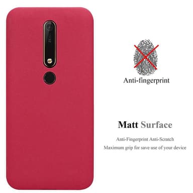 Skal Nokia 6.1 Fodral Case (Röd)