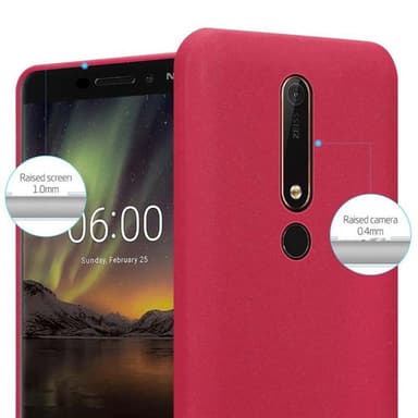 Skal Nokia 6.1 Fodral Case (Röd)