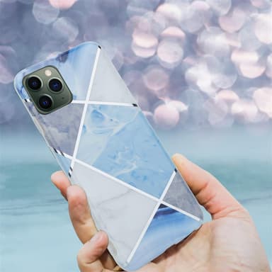 iPhone 12 MINI Plånboksfodral Skal (Blå)