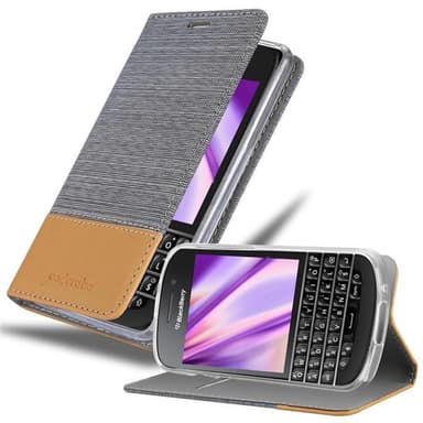 Blackberry Q10 Plånboksfodral Skal (Grå)
