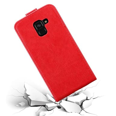 Samsung Galaxy A8 2018 Flipfodral Skal (Röd)