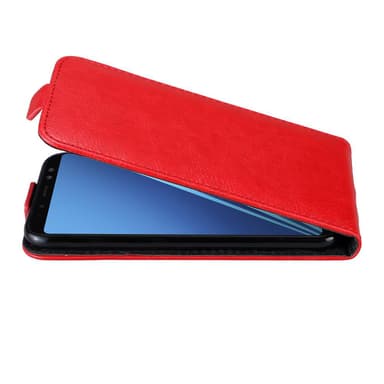 Samsung Galaxy A8 2018 Flipfodral Skal (Röd)