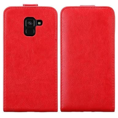 Samsung Galaxy A8 2018 Flipfodral Skal (Röd)