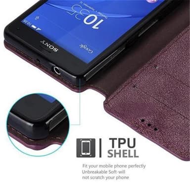 Sony Xperia Z3 COMPACT Plånboksfodral Skal (Röd)