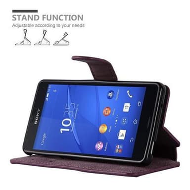 Sony Xperia Z3 COMPACT Plånboksfodral Skal (Röd)
