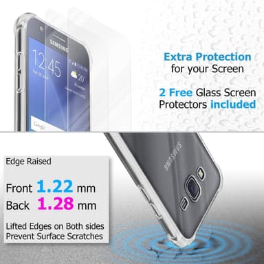 Samsung Galaxy J7 2015 Skal Fodral Case (Transparent)