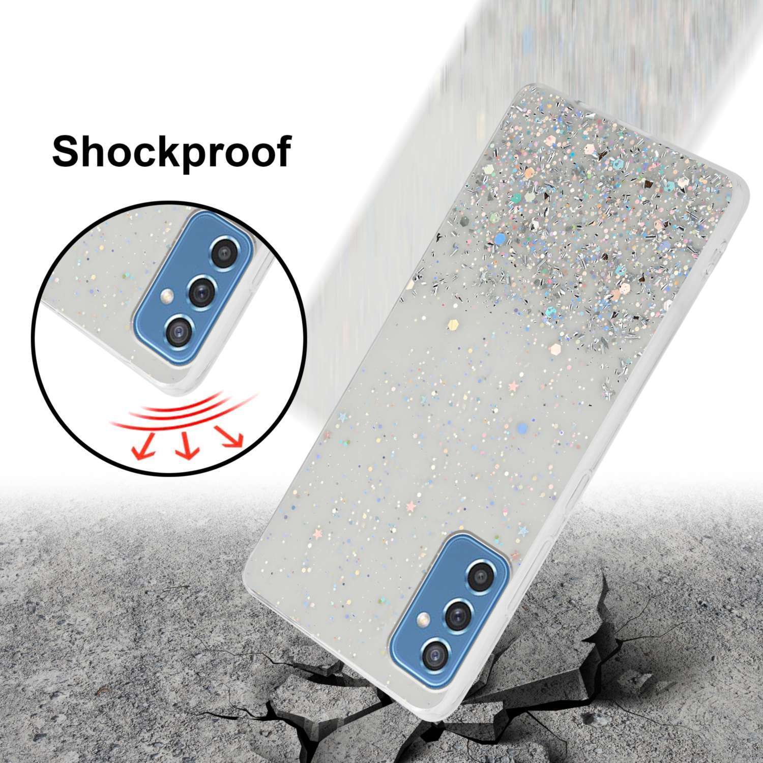 Samsung Galaxy M52 5G Skal Fodral Case (Genomskinlig)