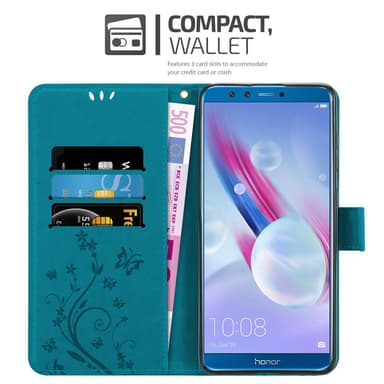 Honor 9 LITE Plånboksfodral Skal (Blå)