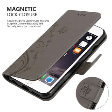 iPhone 6 PLUS / 6S PLUS Plånboksfodral Skal (Grå)