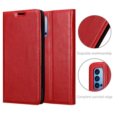 Oppo Reno4 Skal Fodral Case (Röd)