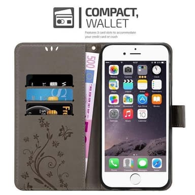 iPhone 6 PLUS / 6S PLUS Plånboksfodral Skal (Grå)