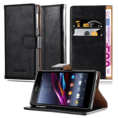 Sony Xperia Z Plånboksfodral Skal (Svart)