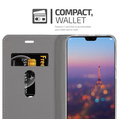 Huawei P20 PRO / P20 PLUS Plånboksfodral Skal (Grå)