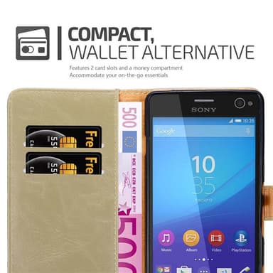 Sony Xperia C4 Plånboksfodral Skal (Brun)