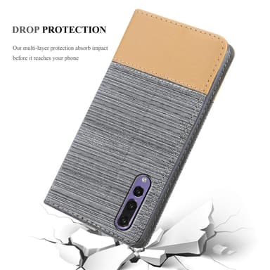 Huawei P20 PRO / P20 PLUS Plånboksfodral Skal (Grå)