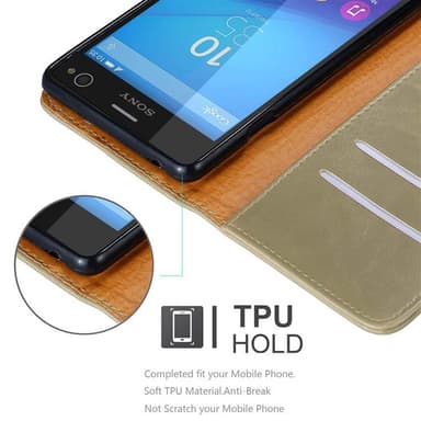 Sony Xperia C4 Plånboksfodral Skal (Brun)