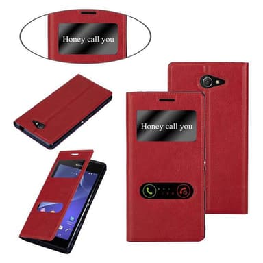 Sony Xperia M2 / M2 AQUA Plånboksfodral Skal (Röd)