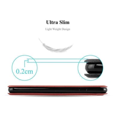 Sony Xperia M2 / M2 AQUA Plånboksfodral Skal (Röd)