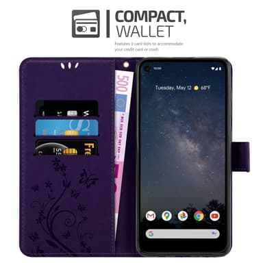 Google PIXEL 4A 5G Plånboksfodral Skal (Lila)