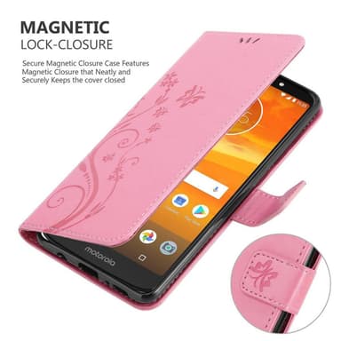 Motorola MOTO E5 PLUS Plånboksfodral Skal (Rosa)