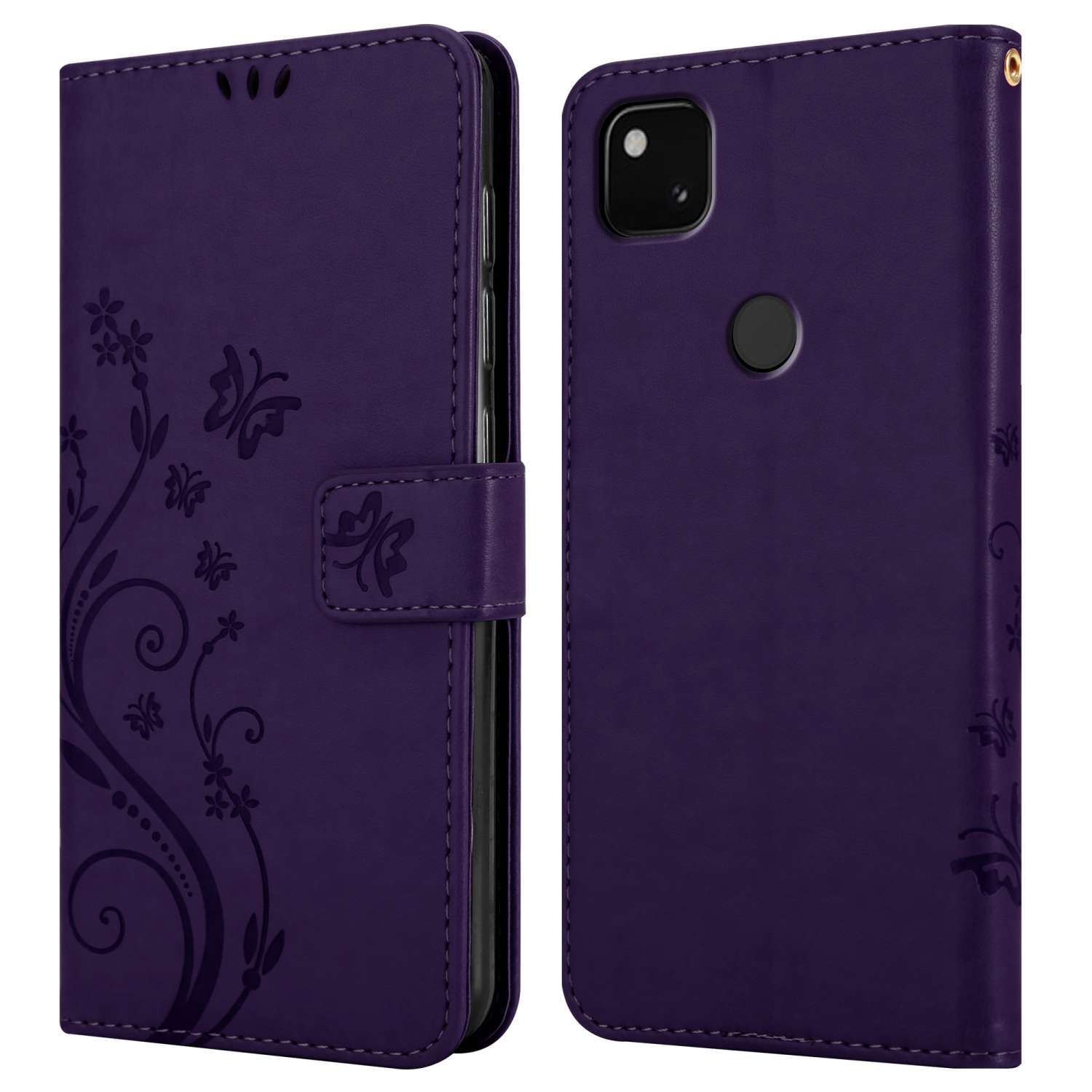 Google PIXEL 4A 5G Plånboksfodral Skal (Lila)