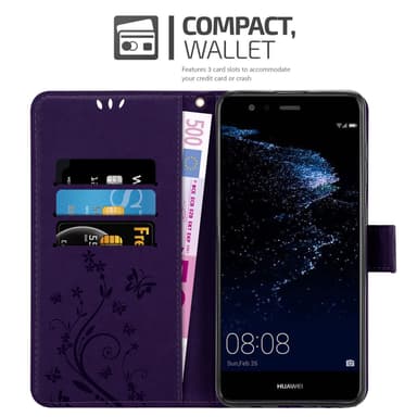 Huawei P10 LITE Plånboksfodral Skal (Lila)