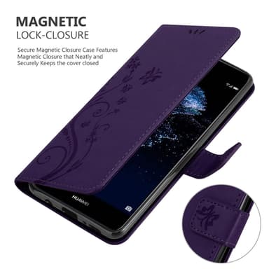 Huawei P10 LITE Plånboksfodral Skal (Lila)