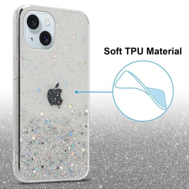iPhone 15 PLUS Skal Fodral Case (Genomskinlig)