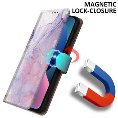 iPhone 14 PLUS Plånboksfodral Skal (Lila)