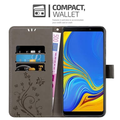 Samsung Galaxy A9 2018 Plånboksfodral Skal (Grå)