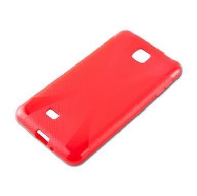 LG OPTIMUS F5 / LUCID 2 Skal Fodral Case (Röd)
